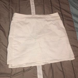 White jean skirt